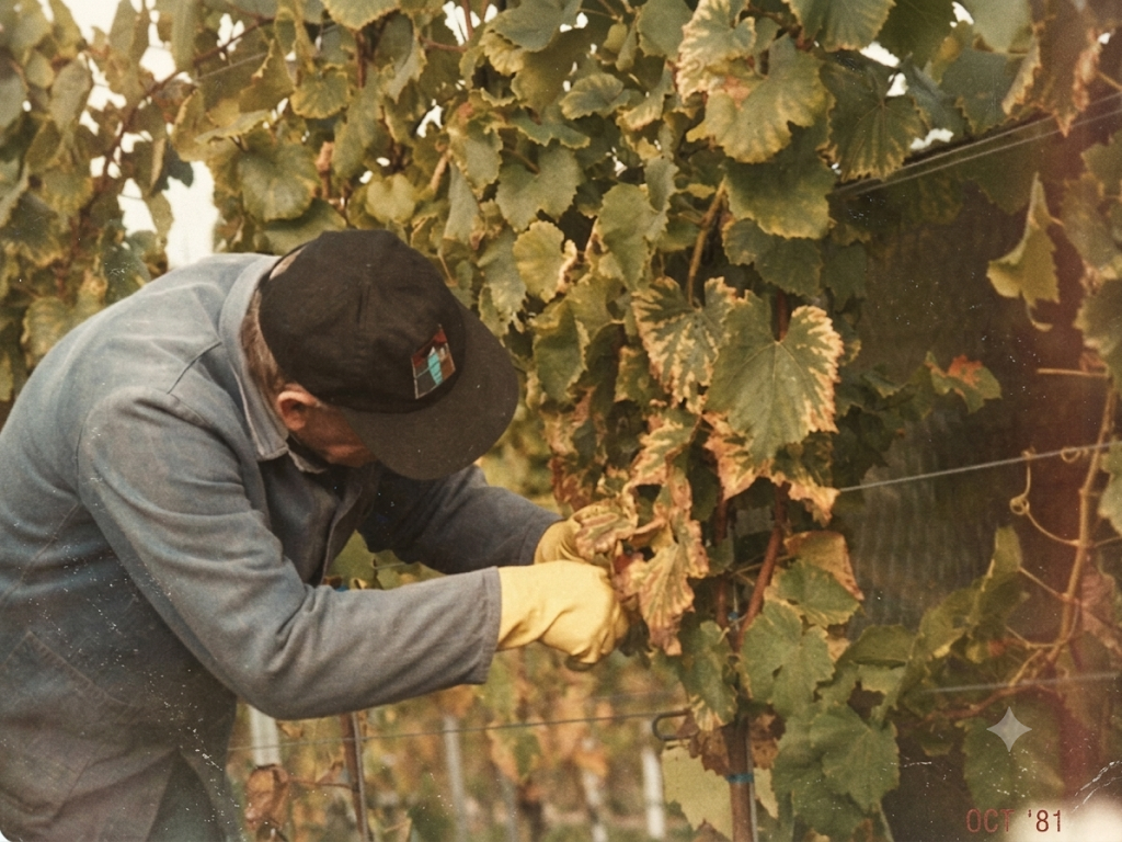 Photo lifestyle — viticulteur au travail dans les vignes